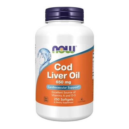 Supplementi dietetici NOW Foods Cod Liver Oil Tran 650 MG