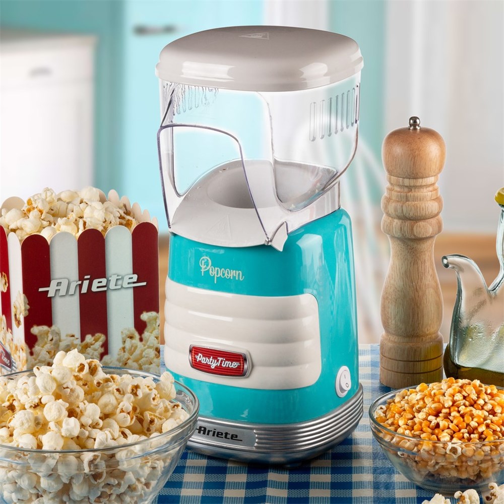 Ariete Party Time Popcorn Maker 1100 W Turkusowe Urządzenie DO